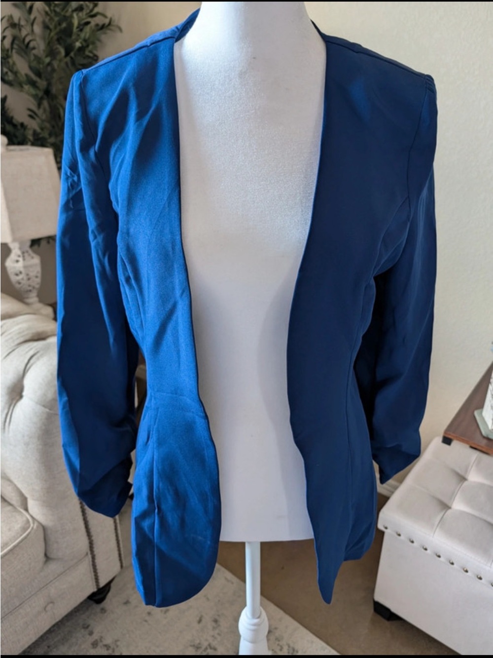 SHEIN Royal Blue Open-Front Women's Blazer
